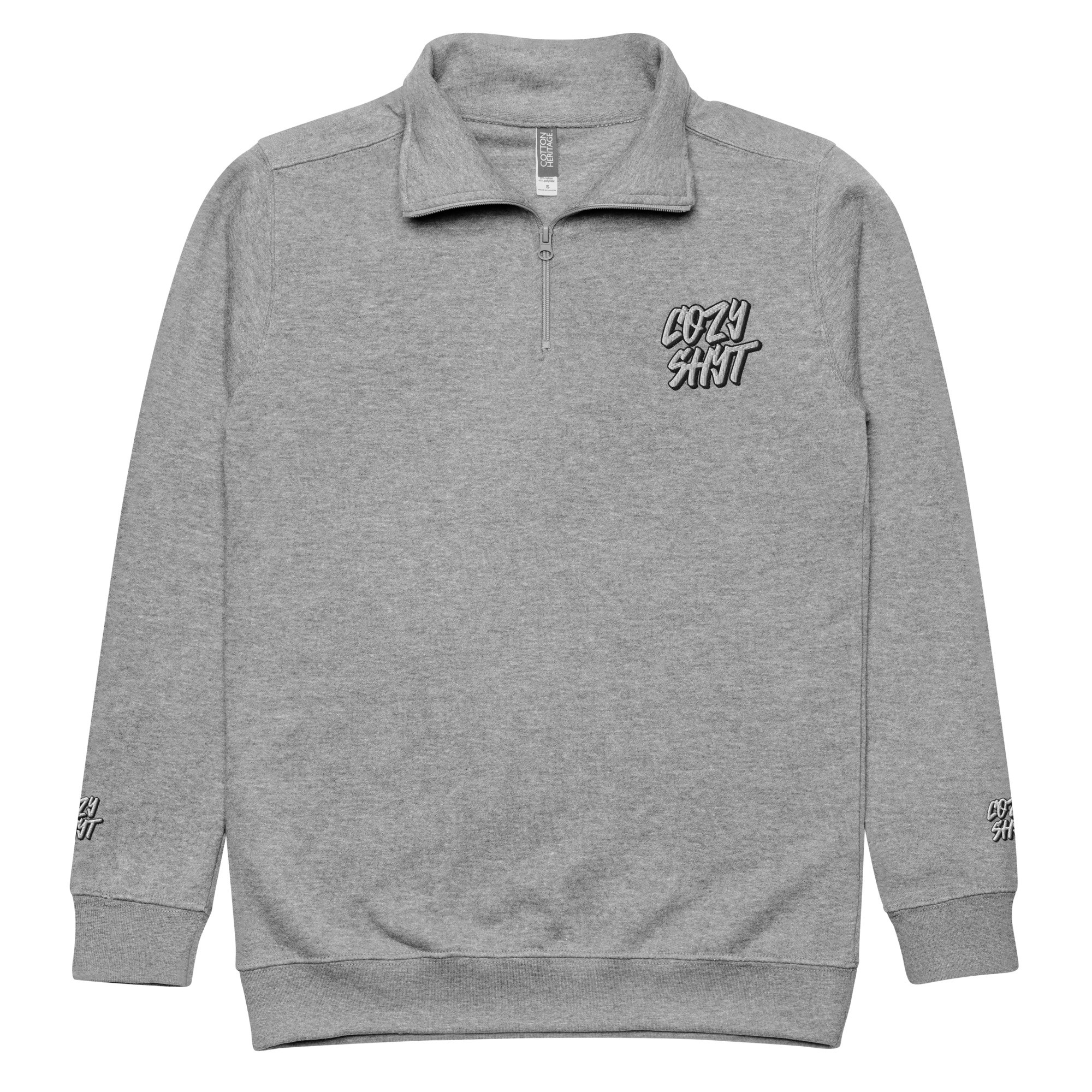 Cozy Fleece Sweatshirt - Grey - Image 2