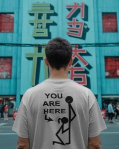 urban streetwear back view tshirt mockup for casual outfits and fashion brands promotion 02887